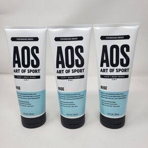 3 Art of Sport Rise 2-in-1 Hair + Body‎ Wash 10 Oz Tubes Men Care Shower